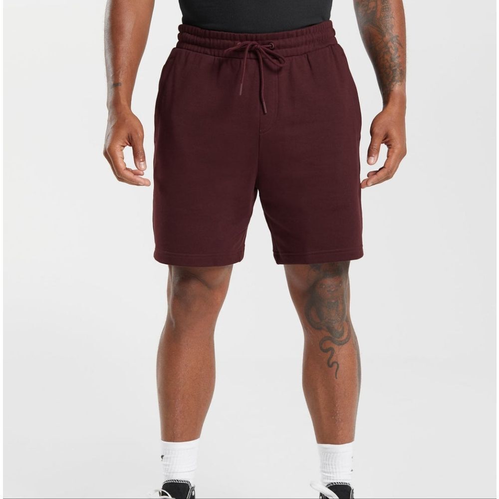 Gymshark Rest Day Essentials Shorts Size‎ Small Rich Maroon NWT in Packaging